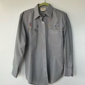 Tia Design lighthouse embellished shirt